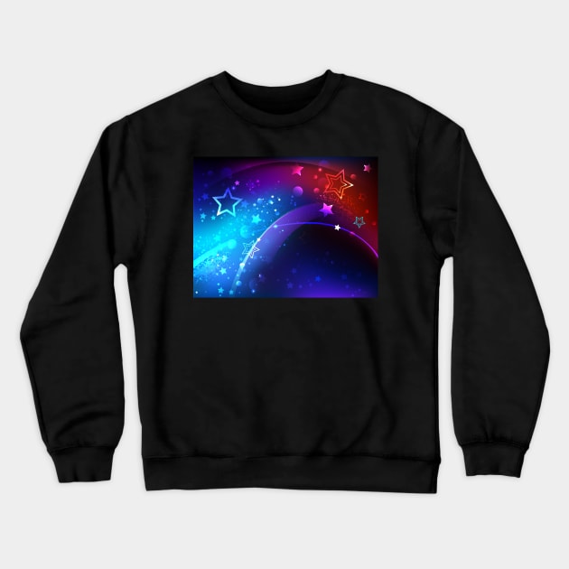 Abstract Blue Background Crewneck Sweatshirt by Blackmoon9